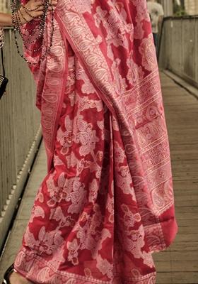 Green Weaving Organza Sarees