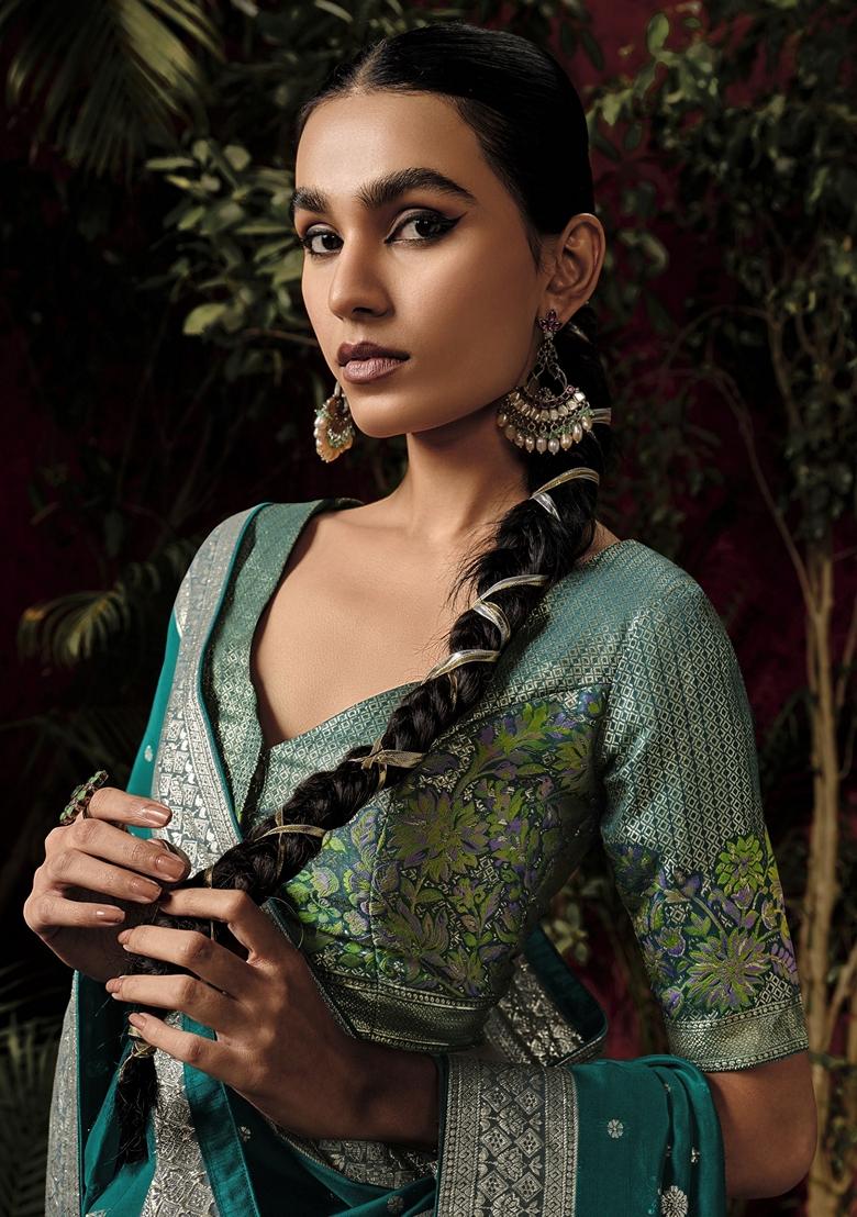 Green Zari Weaving Silk Sarees