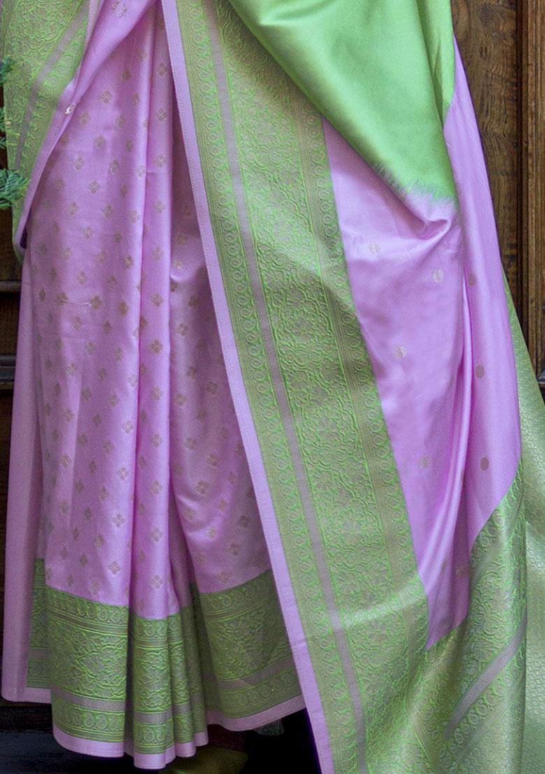 Lavender Weaving Silk Sarees