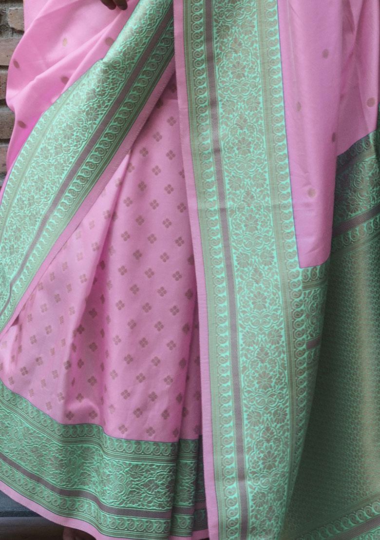 Pink Weaving Silk Sarees