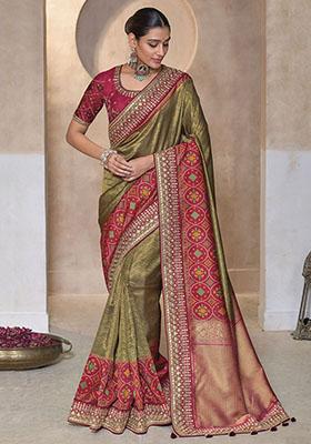 Green Weaving Patola Sarees
