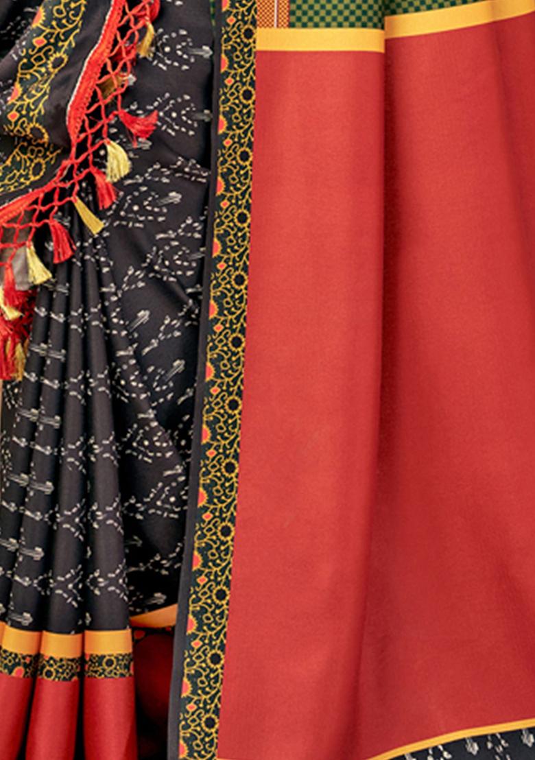 Multicolour Digital Print Pashmina Sarees