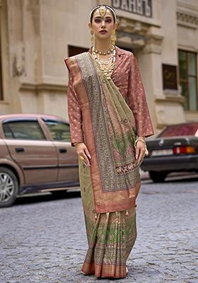 Multicolour Digital Print Silk Sarees