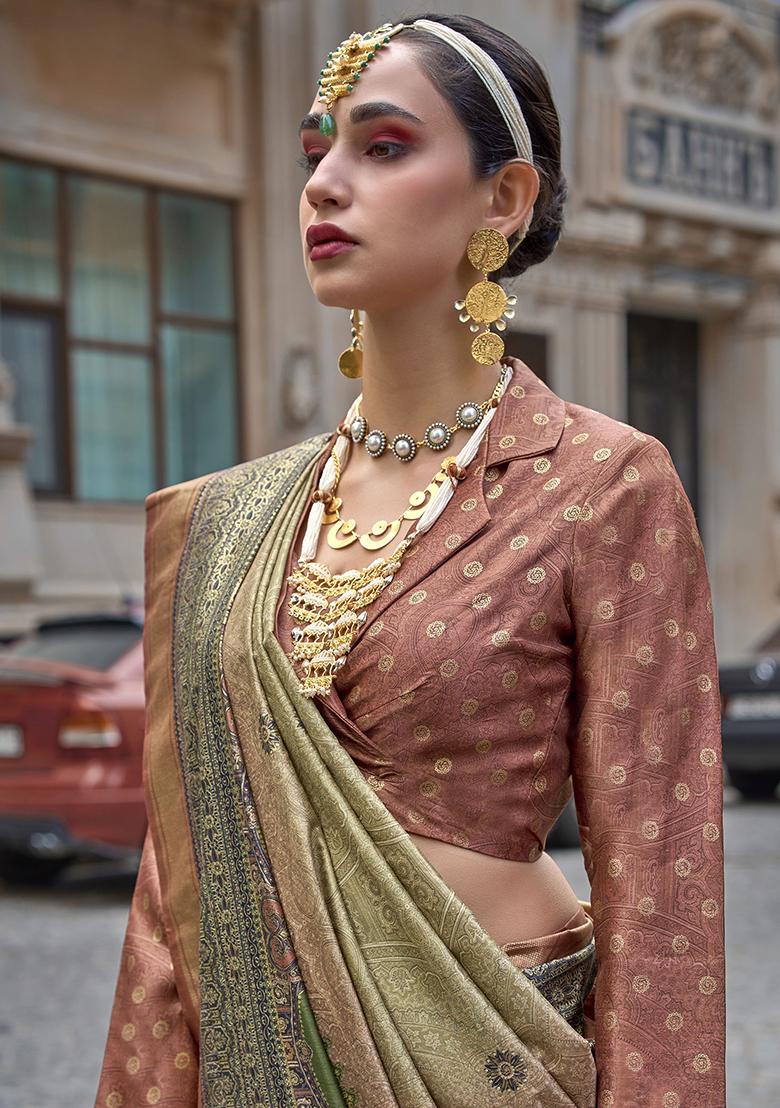 Multicolour Digital Print Silk Sarees