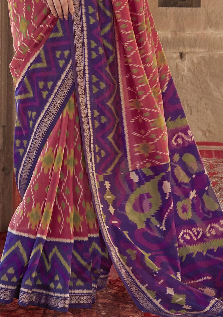Red Printed Georgette Sarees