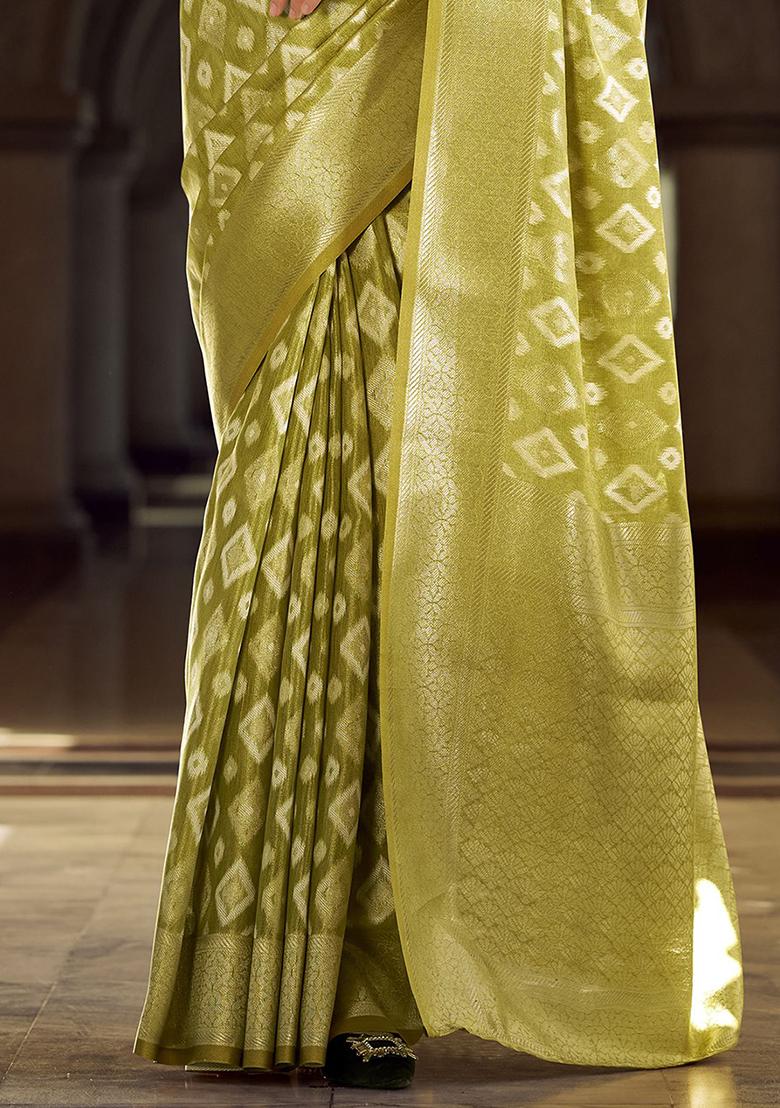 Green Zari Weaving Silk Sarees