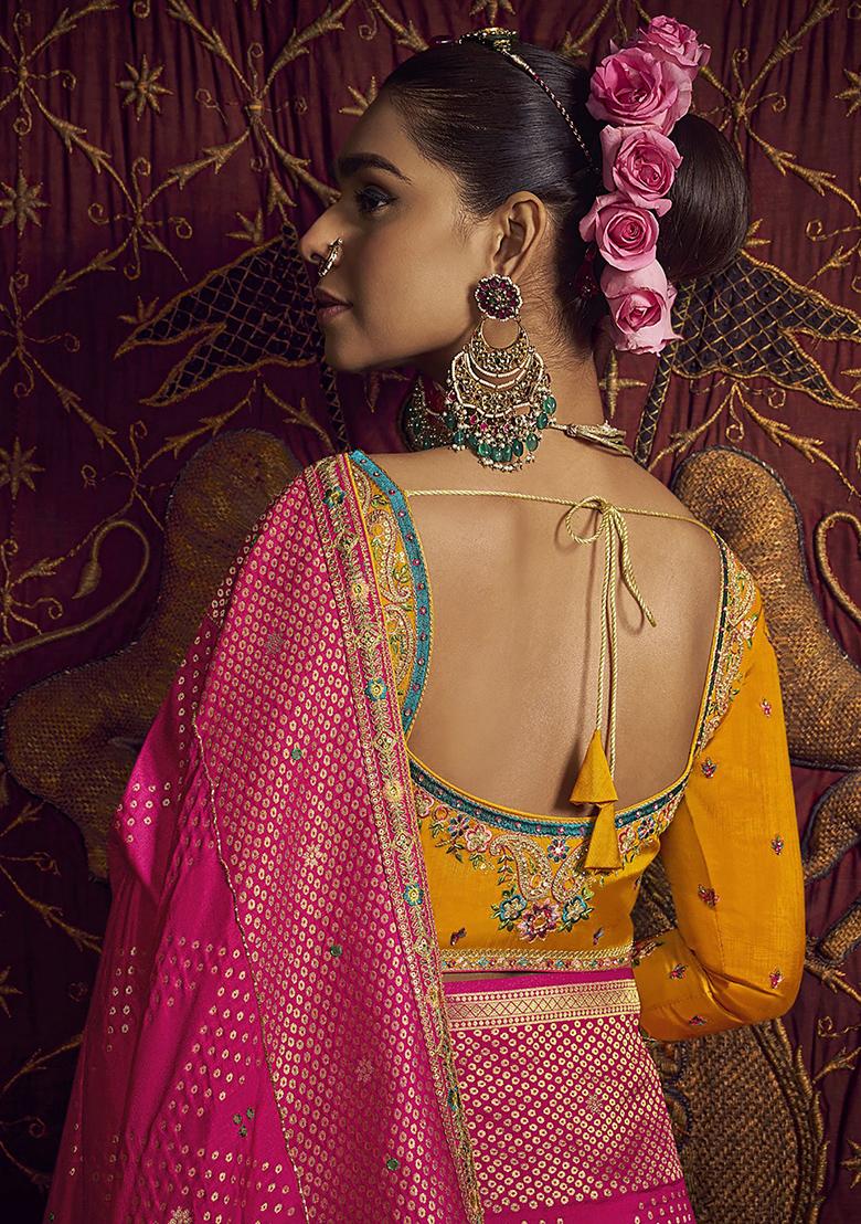 Pink Zari Weaving Silk Sarees