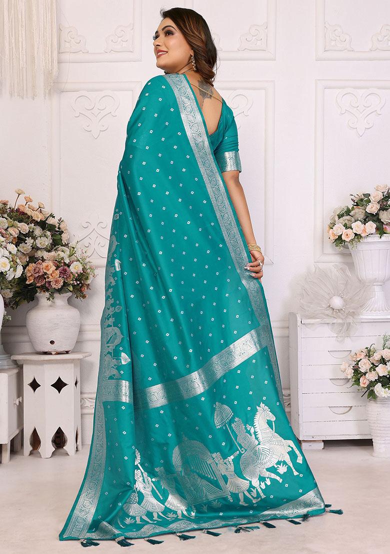 Green Zari Weaving Silk Sarees