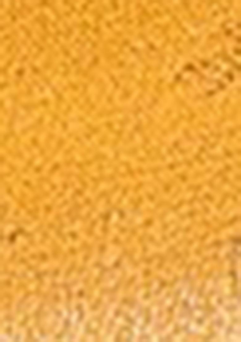 Mustard Zari Embroidered Silk Saree Set