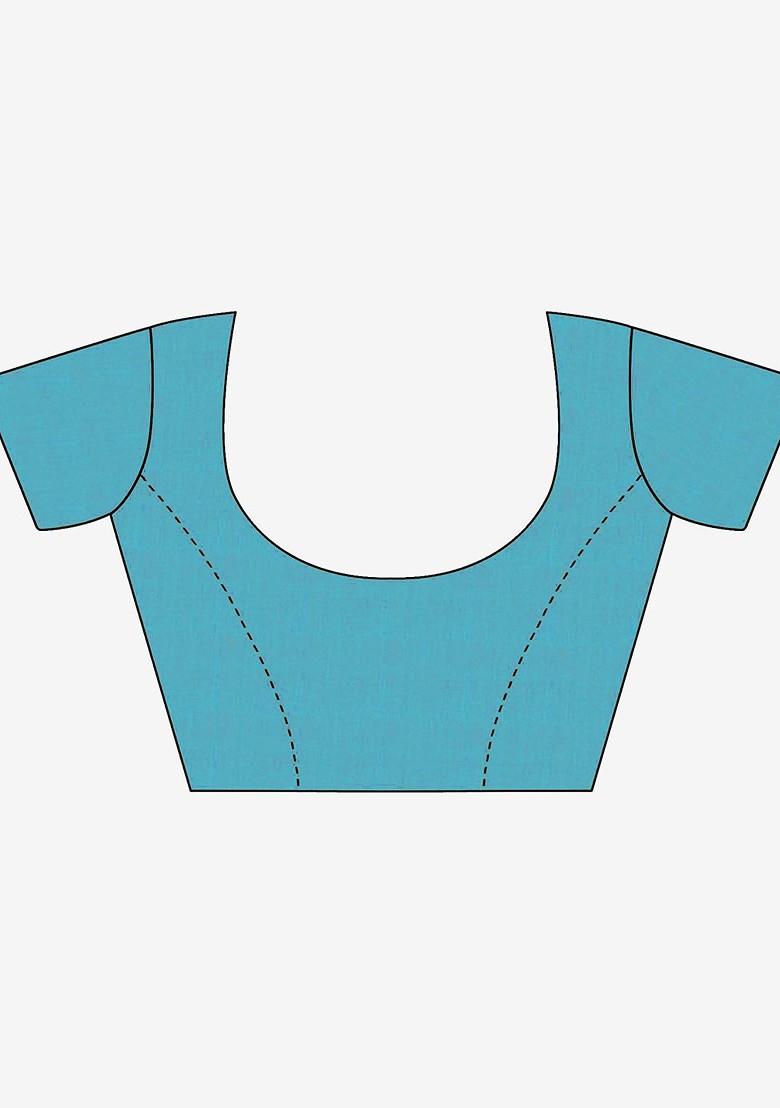 Pink Embroidered Poly Blend Sarees