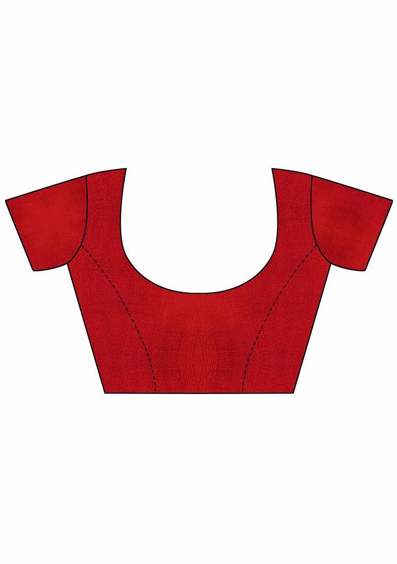 Blue Embroidered Poly Blend Sarees