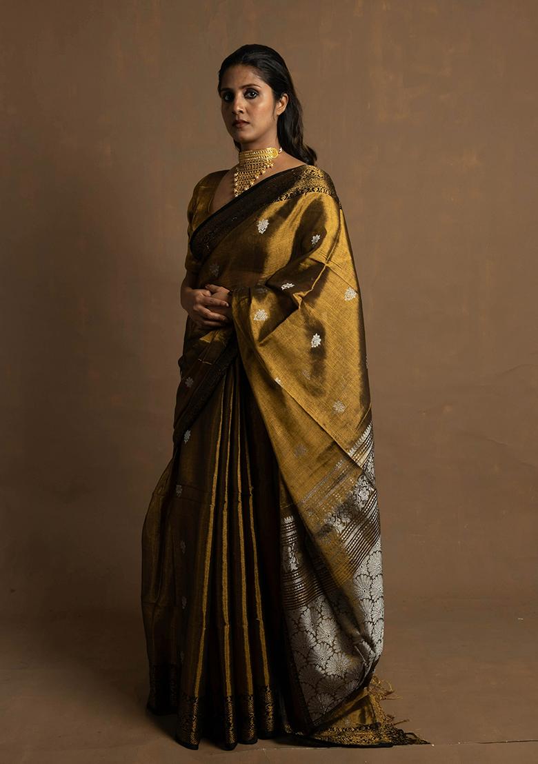 White Solid Cotton Saree