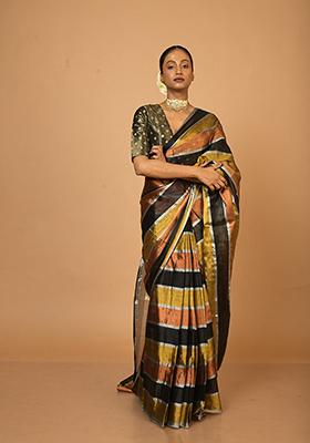 Multicolour Woven Cotton Saree