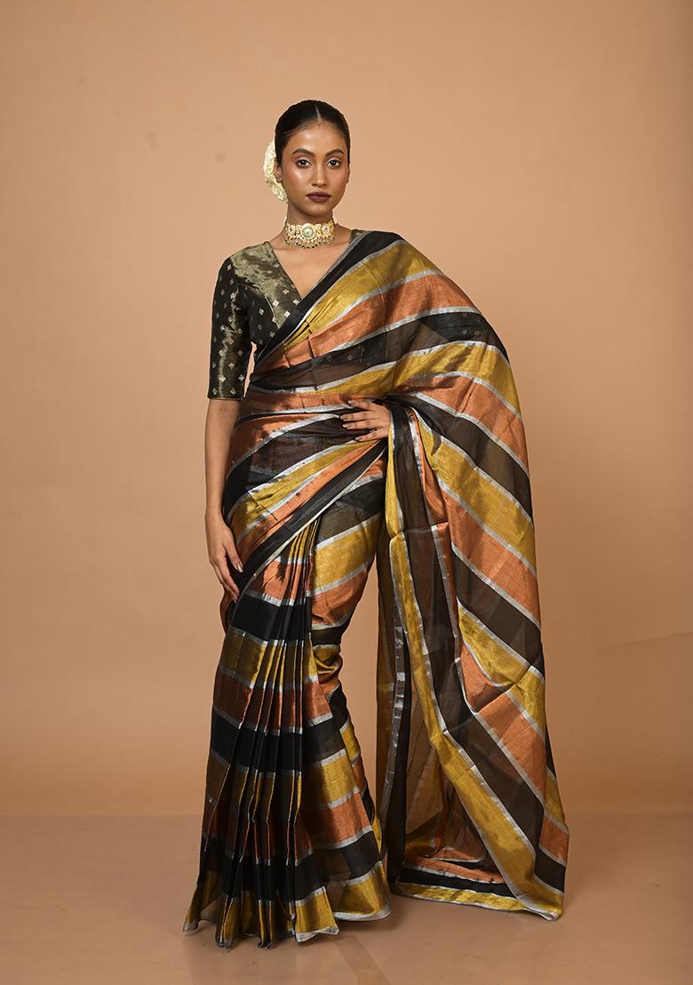 Multicolour Woven Cotton Saree