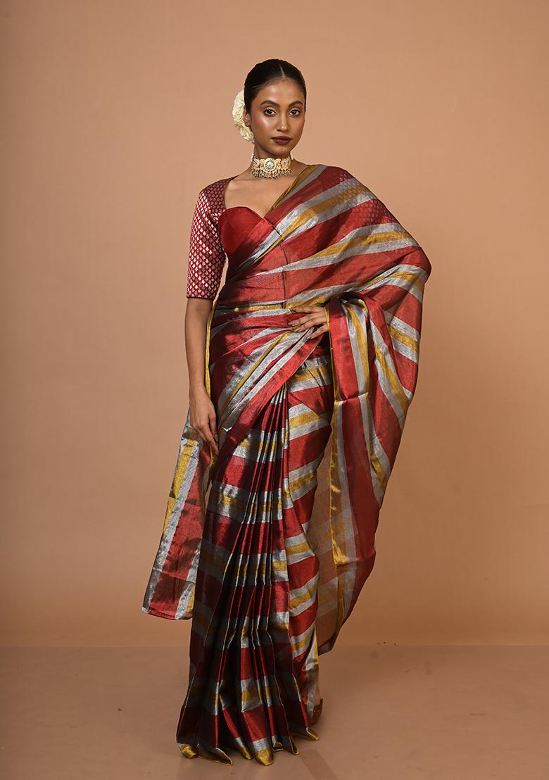 Multicolour Woven Cotton Saree