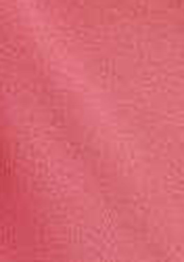 Peach Zari Work Banarasi Silk Saree Set