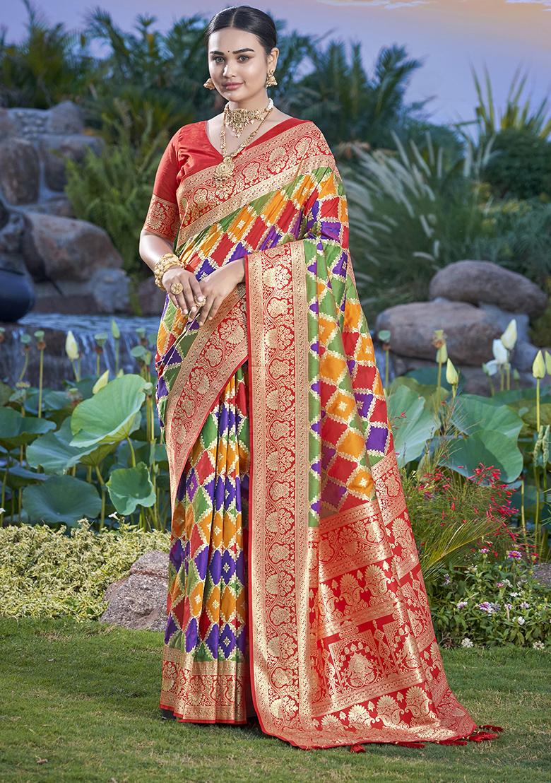 Green Jacquard Banarasi Silk Saree Set