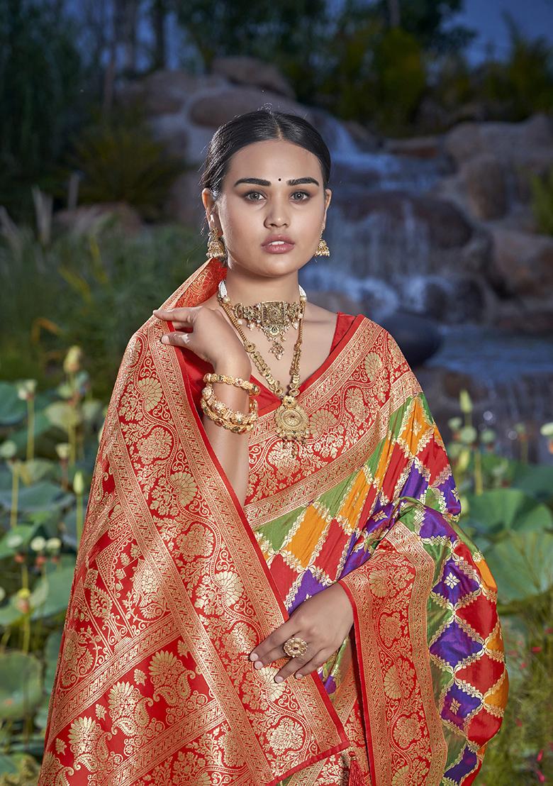 Green Jacquard Banarasi Silk Saree Set