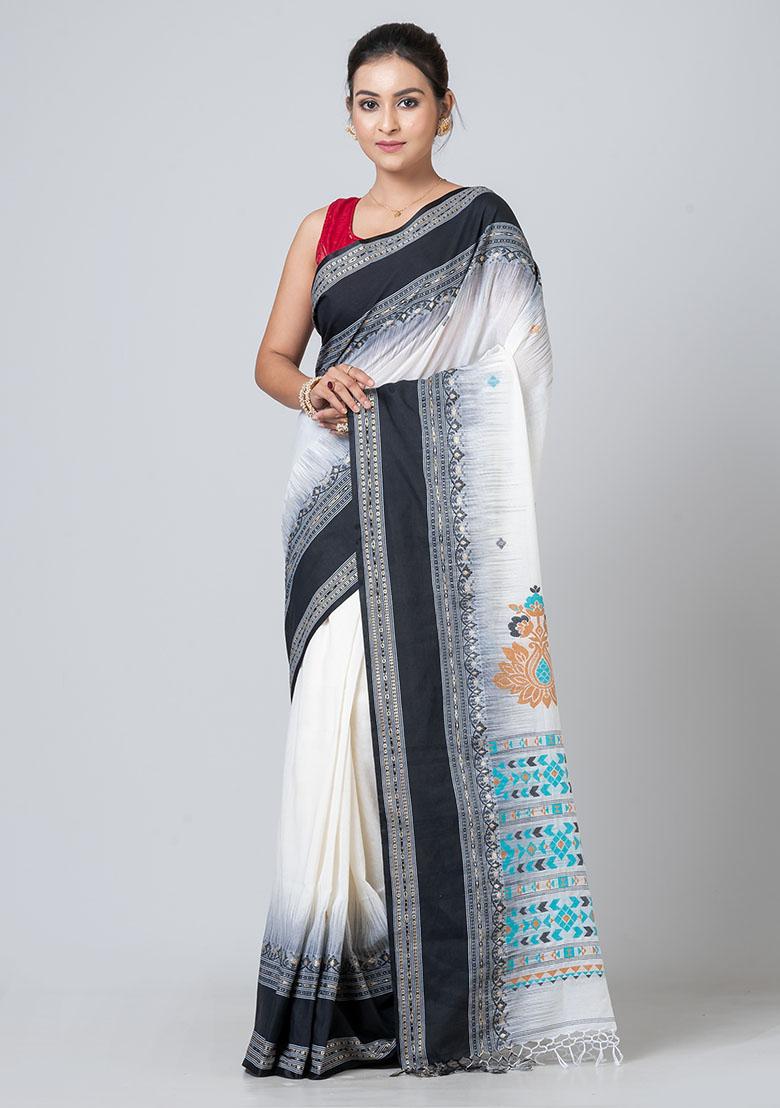 Off White Jamdani Cotton Saree Set