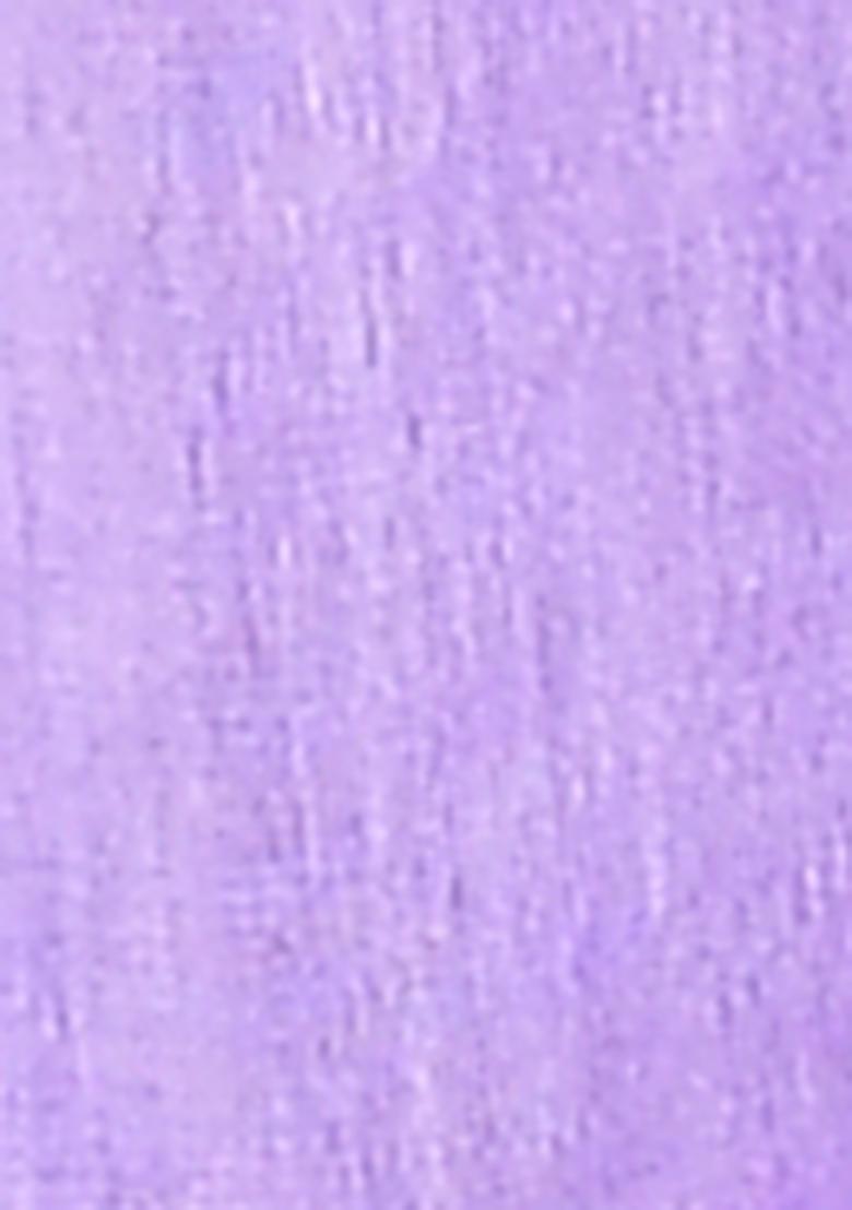 Lavender Solid Cotton Saree - Indya
