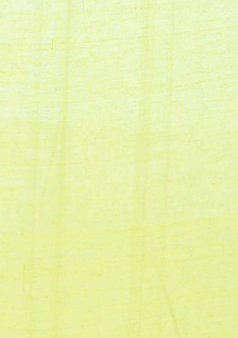 Olive Embroidered Cotton Saree - Indya