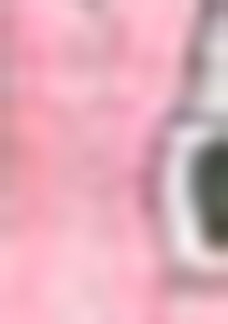 Pink Printed Cotton Saree Set