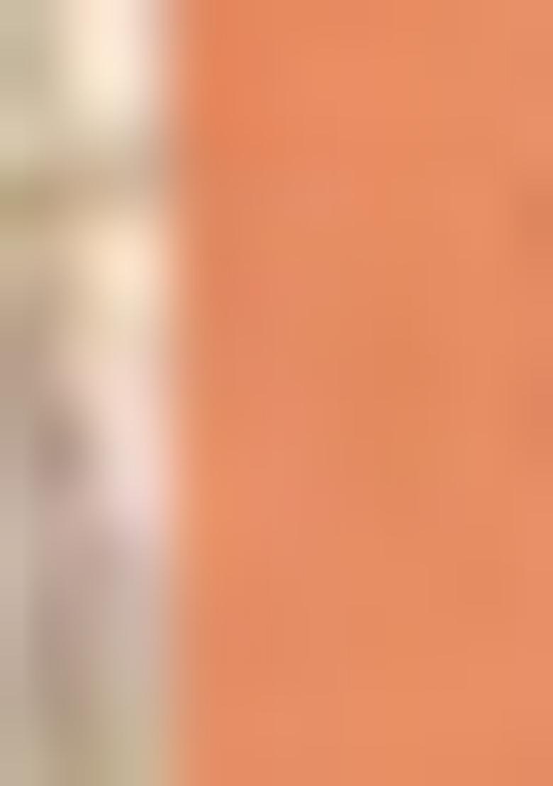 Orange Printed Cotton Saree Set