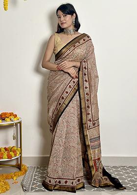 Muti Color Printed Silk Saree
