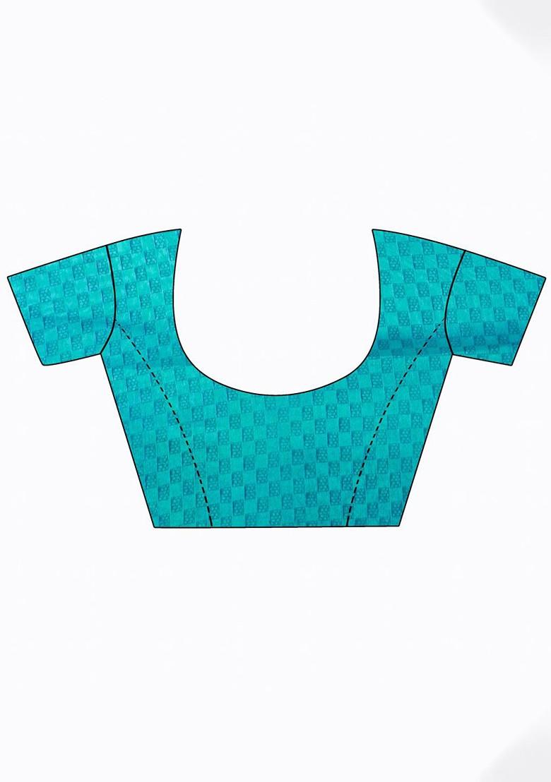 Red Printed Georgette Saree Set