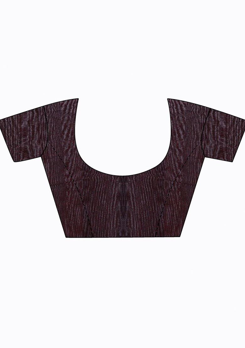 Black Floral Georgette Saree Set (Set Of 2)