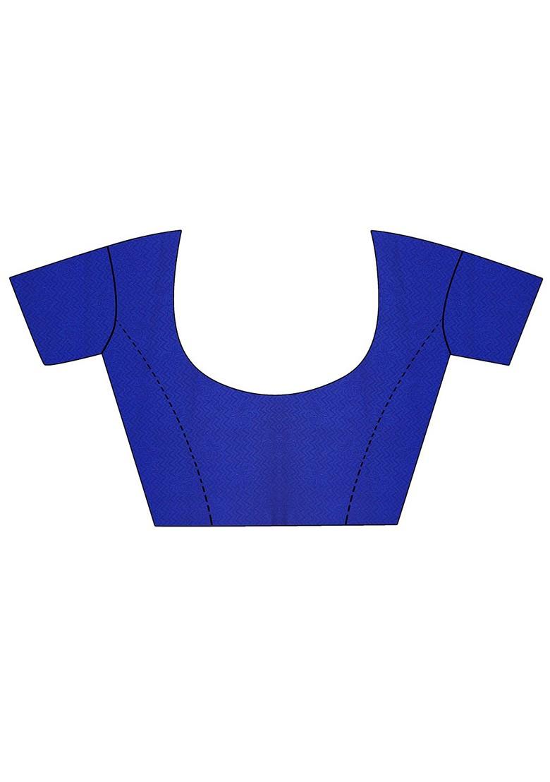 Olive Green Floral Georgette Saree Set (Set Of 2)