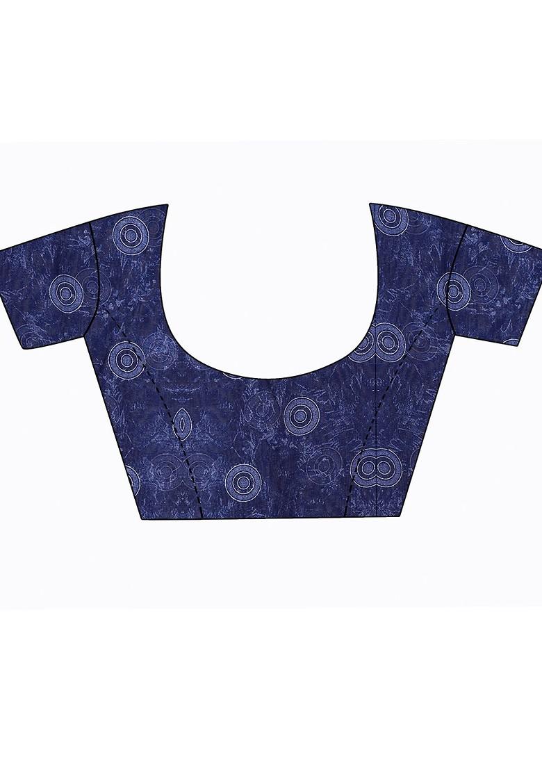 Mustard Yellow Printed Georgette Saree Set (Set Of 2)