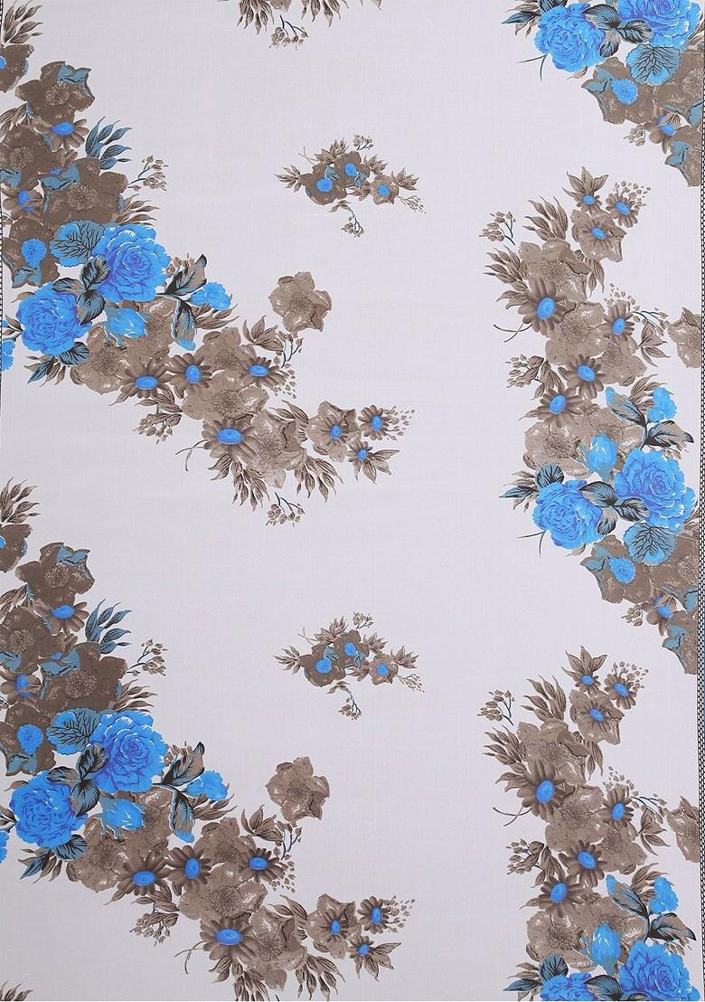 White Floral Georgette Saree Set