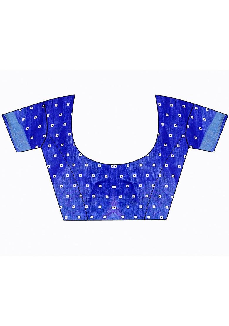 Pink Printed Art Silk Saree Set