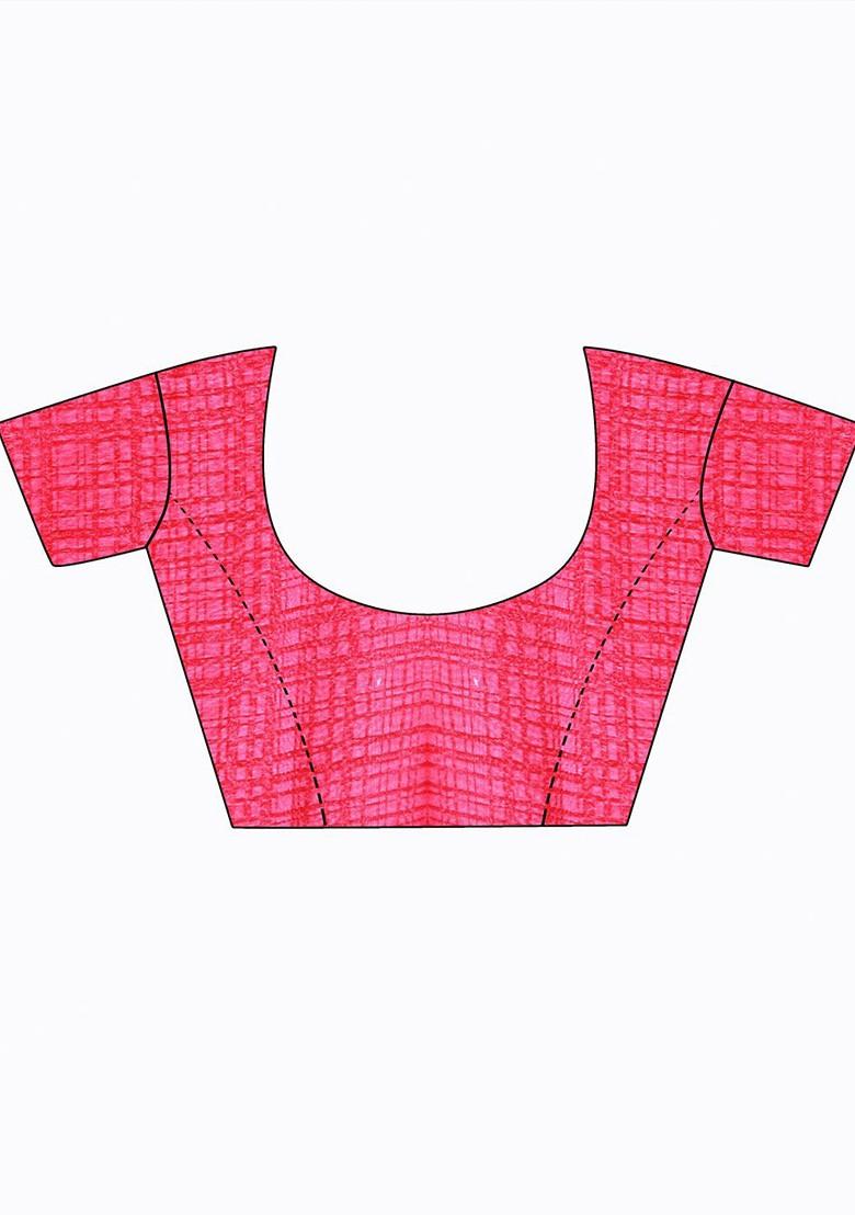 Turquoise Blue Printed Georgette Saree Set (Set Of 2)