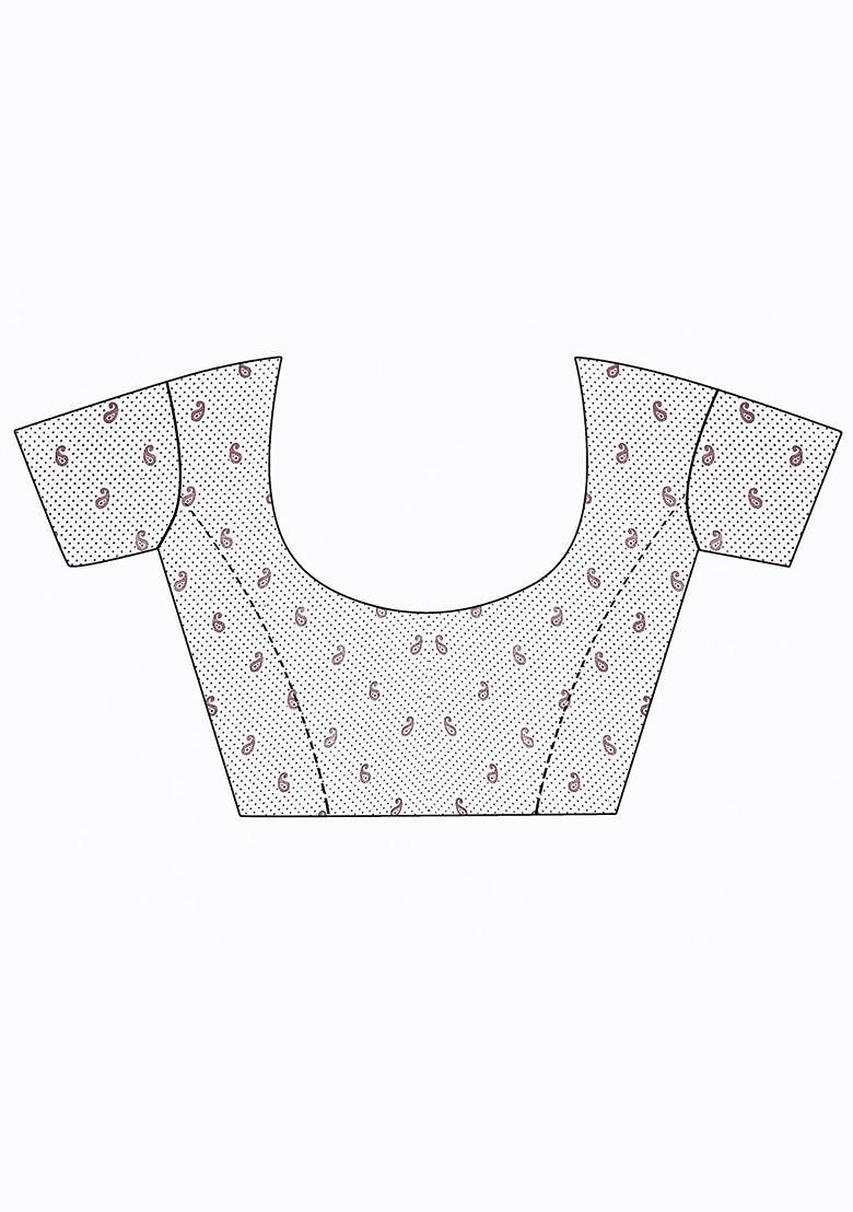 Pink Printed Georgette Saree Set