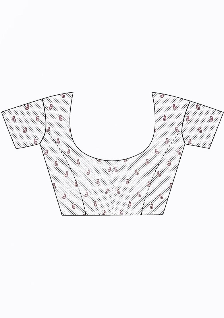 White Embroidered Georgette Saree Set (Set Of 2)