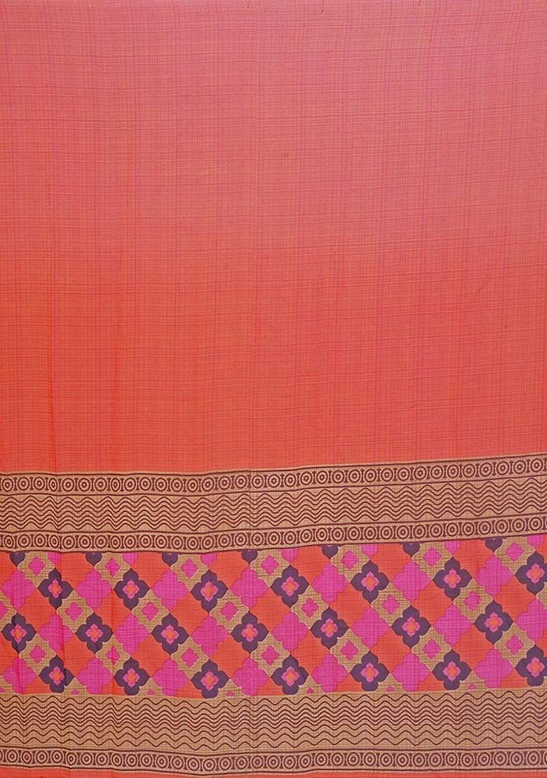 Navy Blue Embroidered Georgette Saree Set (Set Of 2)