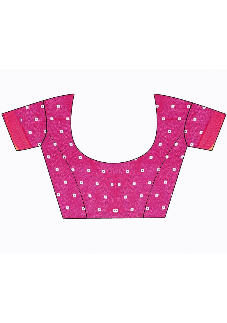 Green Printed Art Silk Saree Set