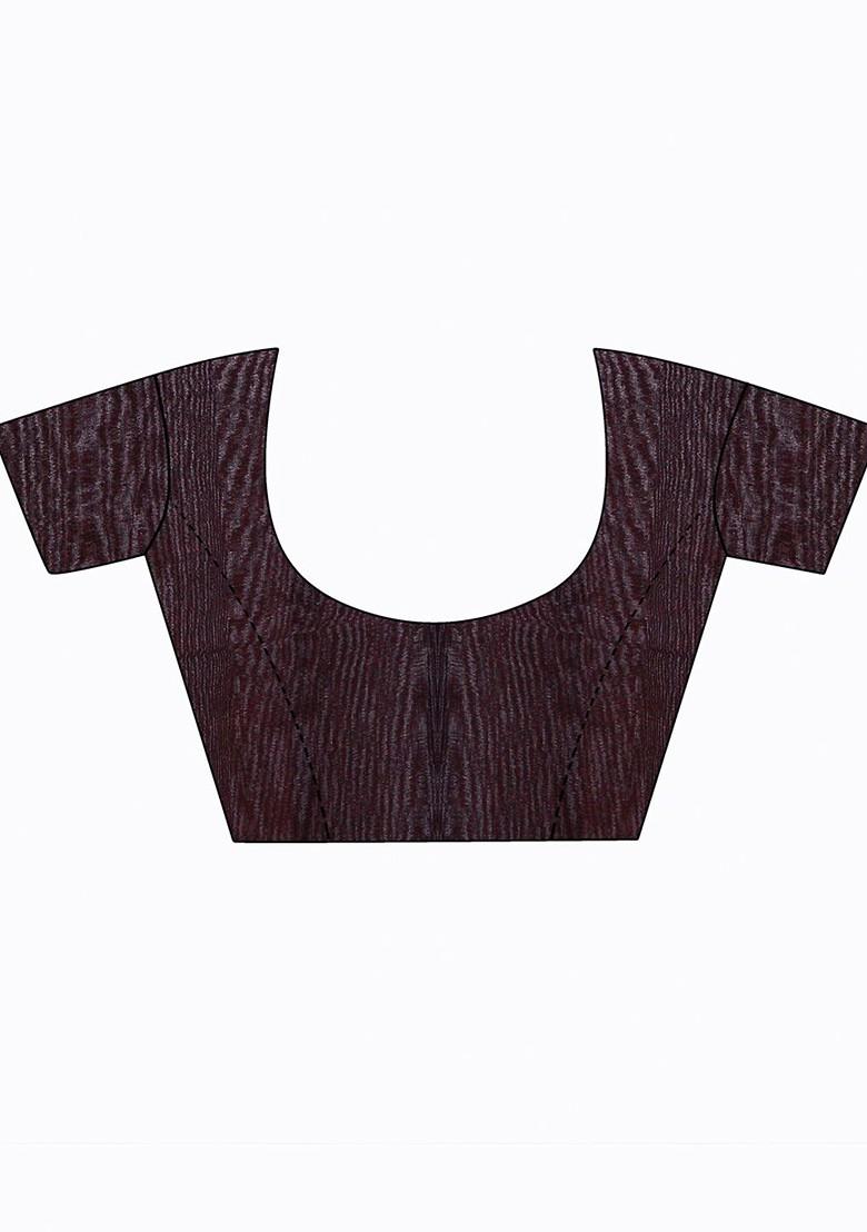 Black Printed Georgette Saree Set (Set Of 2)