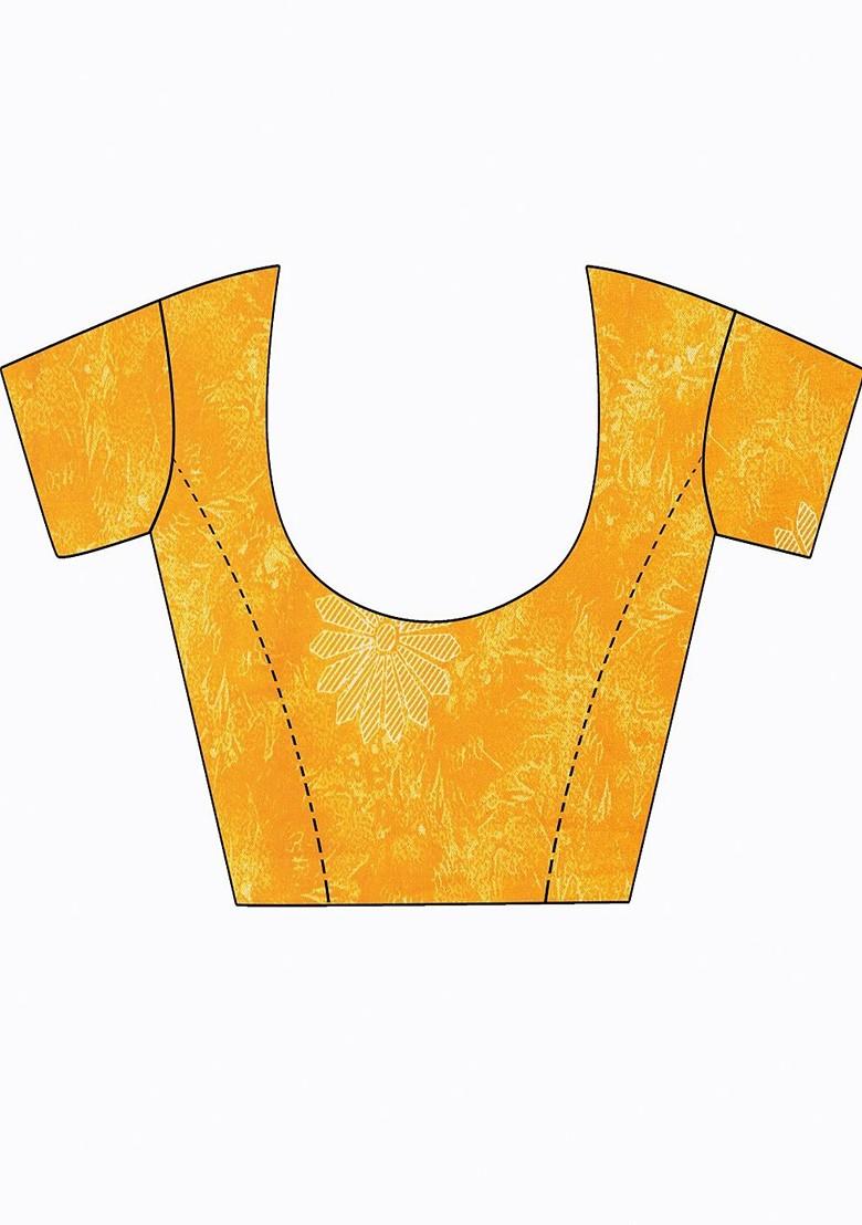 Beige Embroidered Georgette Saree Set (Set Of 2)