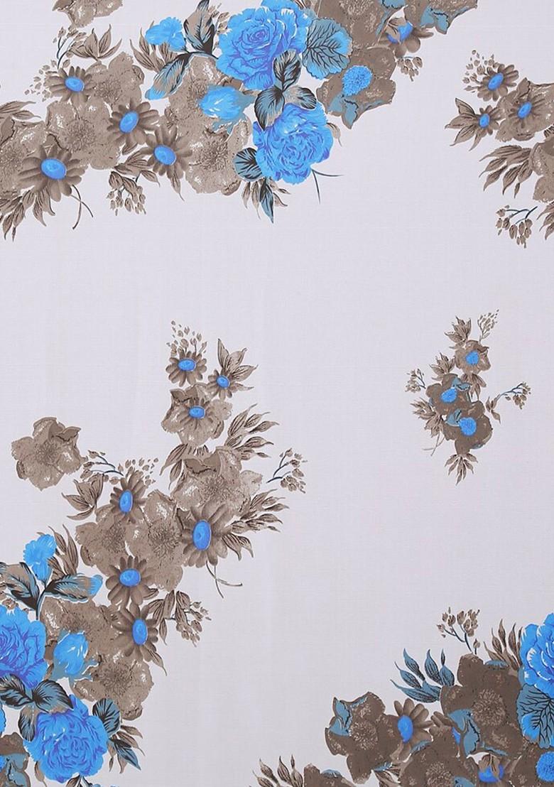 White Floral Georgette Saree Set (Set Of 2)