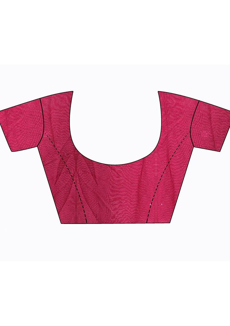 Maroon Embroidered Georgette Saree Set (Set Of 2)