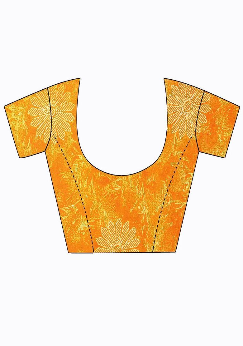 Magenta Embroidered Georgette Saree Set (Set Of 2)