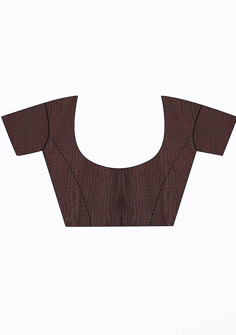 Yellow Floral Poly Blend Saree Set (Set Of 2)