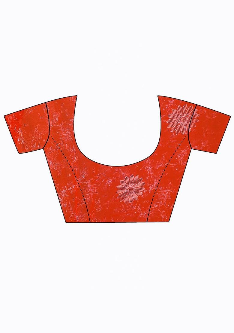 Turquoise Blue Embroidered Georgette Saree Set (Set Of 2)