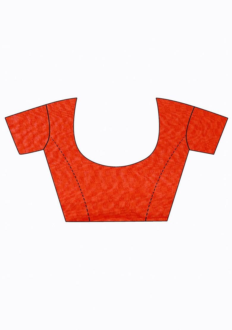 Beige Embroidered Georgette Saree Set (Set Of 2)