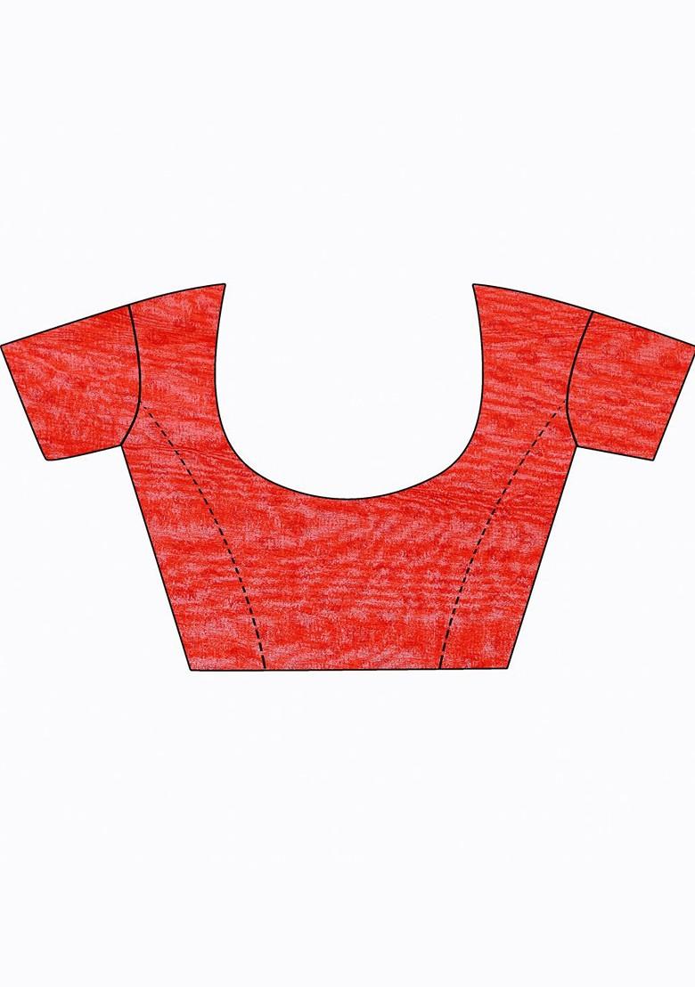 Beige Embroidered Georgette Saree Set (Set Of 2)