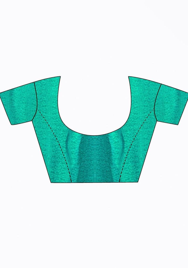 White Floral Georgette Saree Set (Set Of 2)