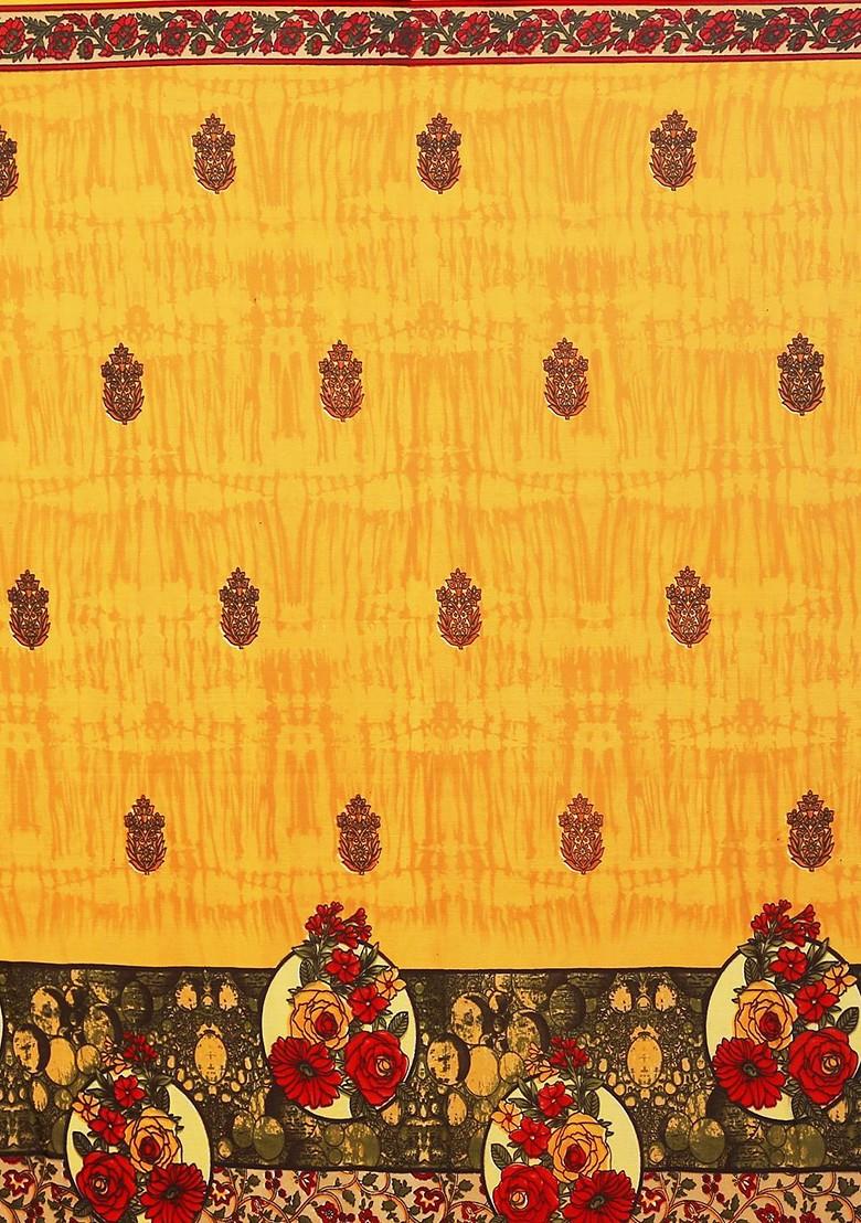 Magenta Embroidered Georgette Saree Set